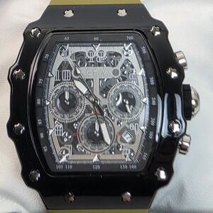 NEW Activa X Invicta Men's Watch 44.3mm (PF22557) Olive Green Silicone Band #847